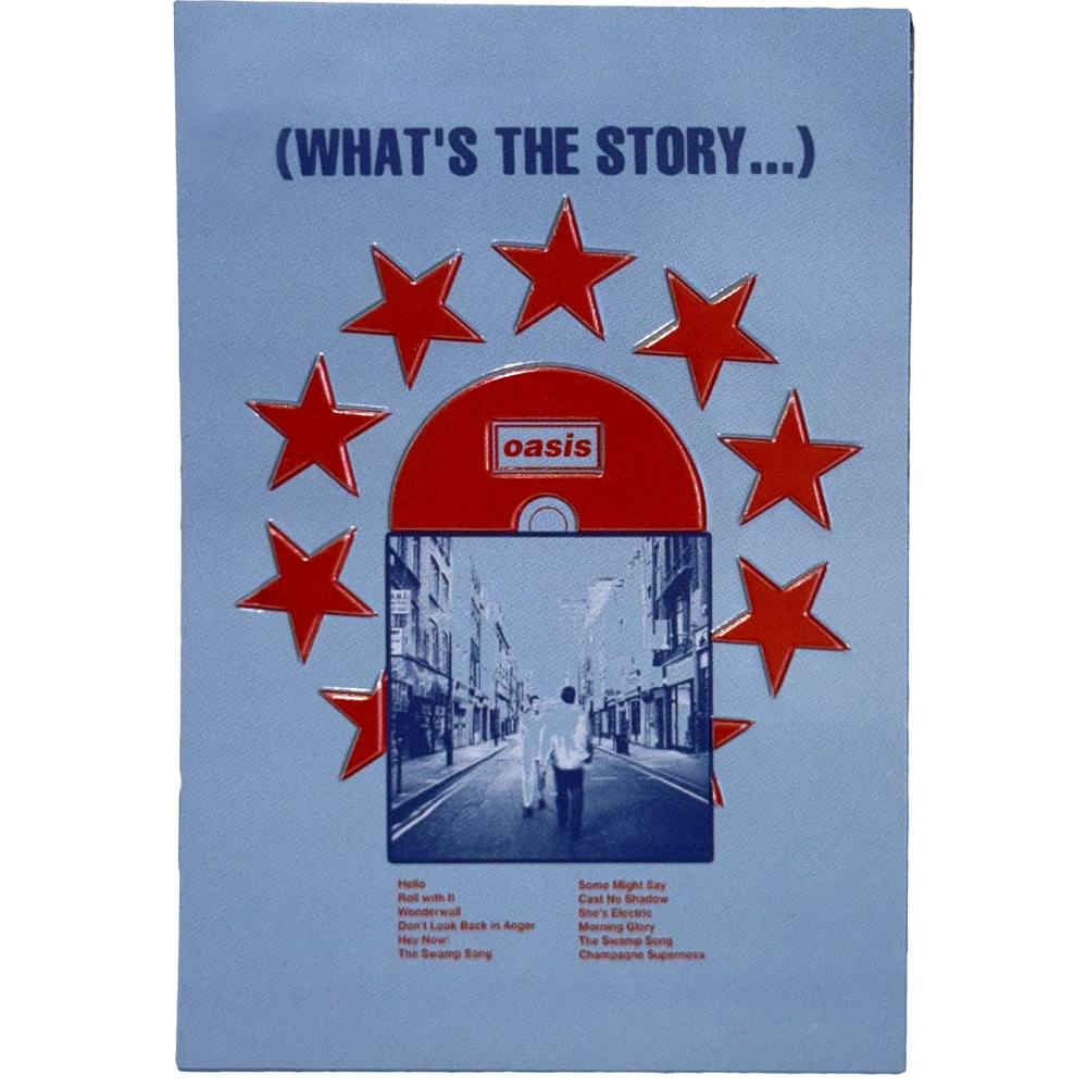 Oasis - What's The Story CD Kühlschrankmagnet - Blau/Rot